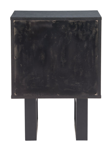 Aremi Brown & Black Nightstand by Zuomod at Eve Furniture