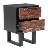 Aremi Brown & Black Nightstand by Zuomod at Eve Furniture