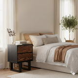 Aremi Brown & Black Nightstand by Zuomod at Eve Furniture