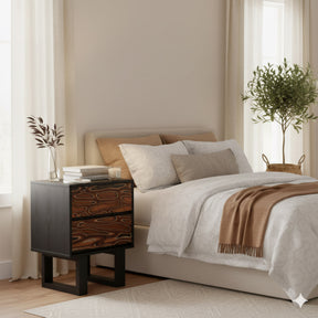 Aremi Brown & Black Nightstand by Zuomod at Eve Furniture