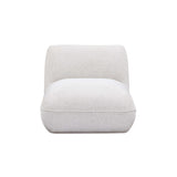 Arezaa Stone White Contract-Grade Basketweave Chenille Armless Chair by TOV Furniture at Eve Furniture