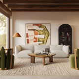 Arezza 115" Stone White Contract-Grade Basketweave Chenille Modular Sofa by TOV Furniture at Eve Furniture