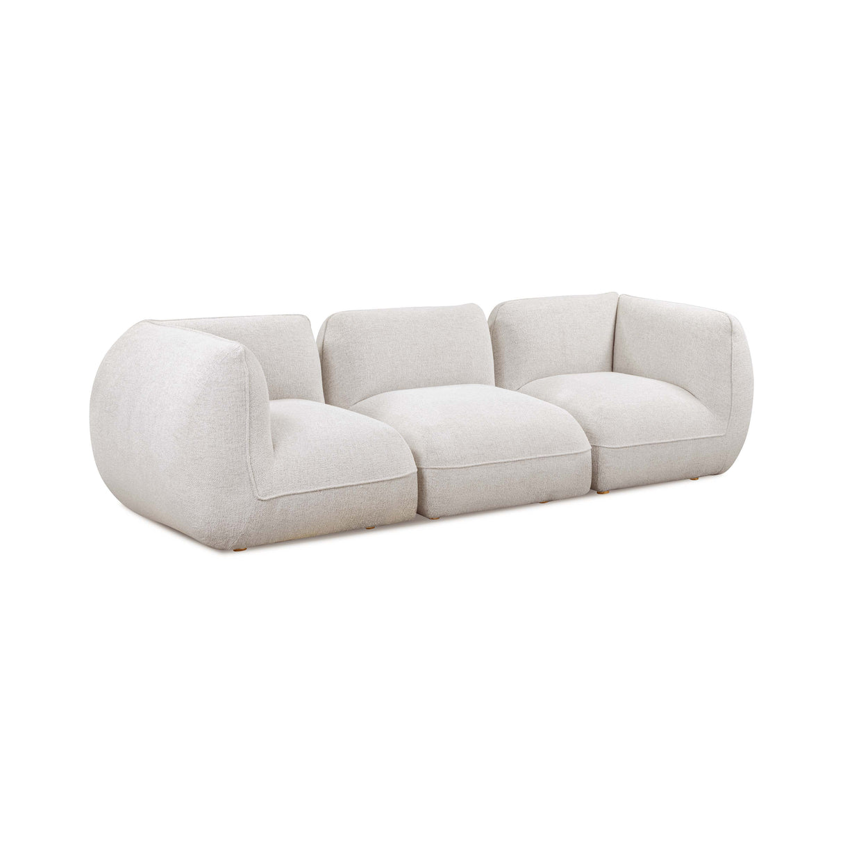 Arezza 115" Stone White Contract-Grade Basketweave Chenille Modular Sofa by TOV Furniture at Eve Furniture