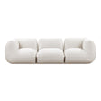 Arezza 115" Stone White Contract-Grade Basketweave Chenille Modular Sofa by TOV Furniture at Eve Furniture
