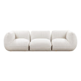 Arezza 115" Stone White Contract-Grade Basketweave Chenille Modular Sofa by TOV Furniture at Eve Furniture