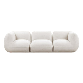 Arezza 115" Stone White Contract-Grade Basketweave Chenille Modular Sofa by TOV Furniture at Eve Furniture