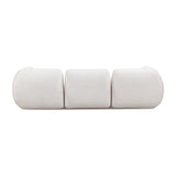 Arezza 4-Piece Stone White Contract-Grade Basketweave Chenille Modular Sectional by TOV Furniture at Eve Furniture