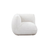 Arezza Stone White Contract-Grade Basketweave Chenille Corner Chair by TOV Furniture at Eve Furniture