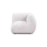 Arezza Stone White Contract-Grade Basketweave Chenille Corner Chair by TOV Furniture at Eve Furniture