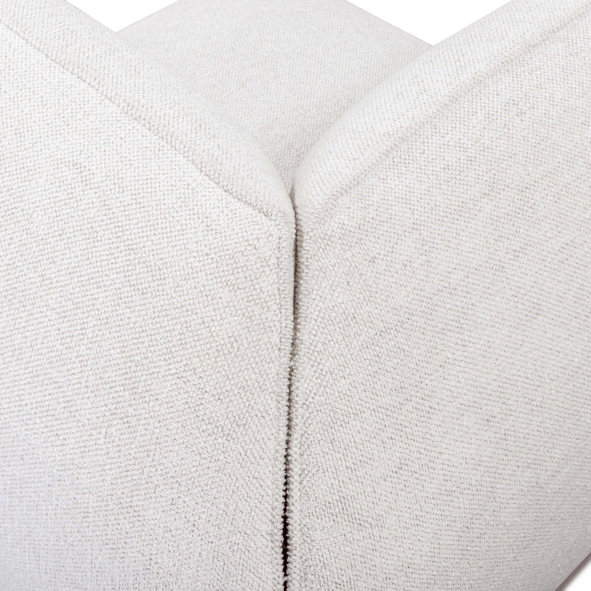 Arezza Stone White Contract-Grade Basketweave Chenille Corner Chair by TOV Furniture at Eve Furniture