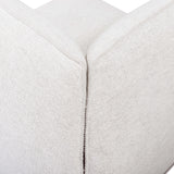 Arezza Stone White Contract-Grade Basketweave Chenille Corner Chair by TOV Furniture at Eve Furniture