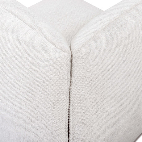 Arezza Stone White Contract-Grade Basketweave Chenille Corner Chair by TOV Furniture at Eve Furniture