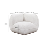 Arezza Stone White Contract-Grade Basketweave Chenille Corner Chair by TOV Furniture at Eve Furniture