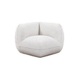 Arezza Stone White Contract-Grade Basketweave Chenille Corner Chair by TOV Furniture at Eve Furniture
