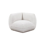 Arezza Stone White Contract-Grade Basketweave Chenille Corner Chair by TOV Furniture at Eve Furniture