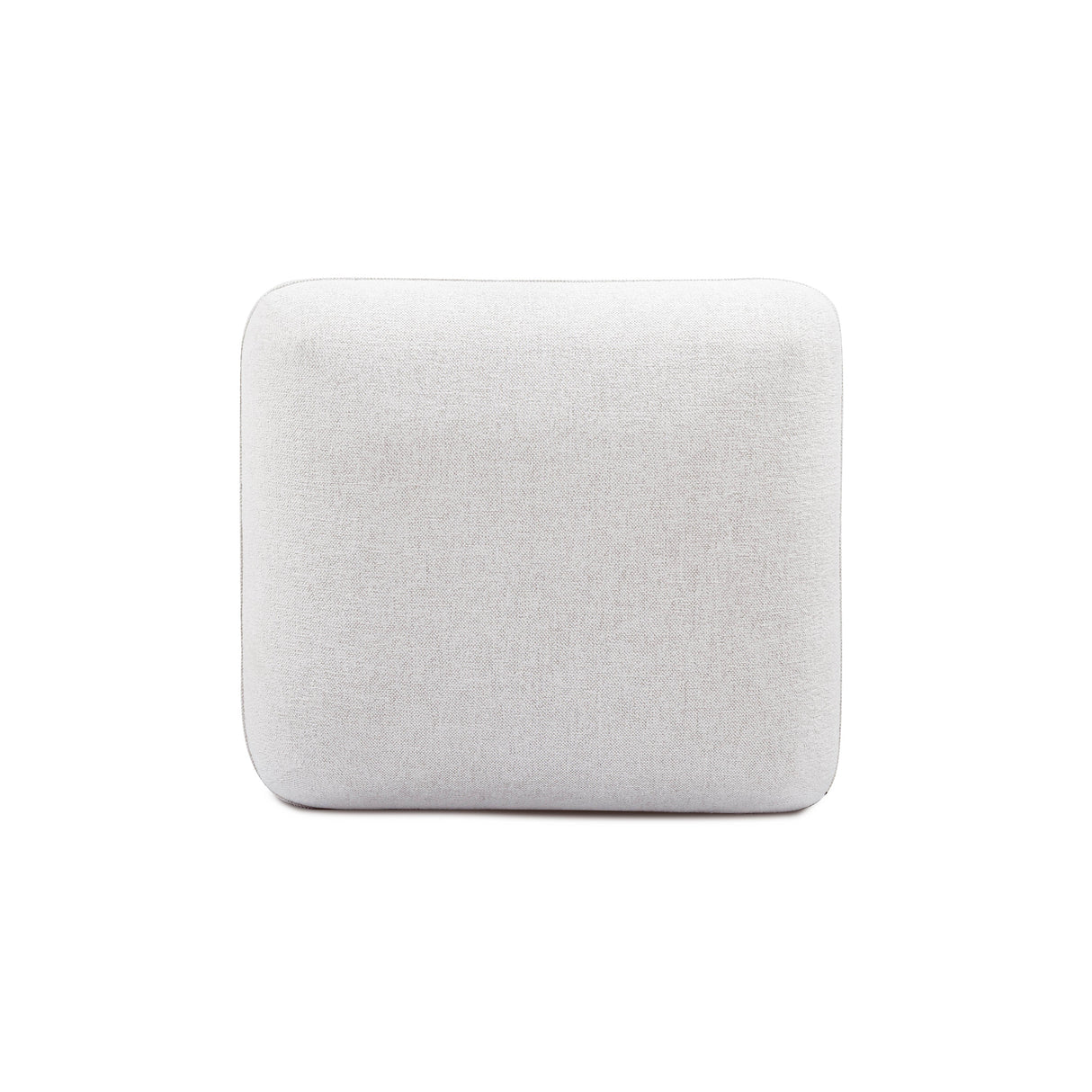 Arezza Stone White Contract-Grade Basketweave Chenille Ottoman by TOV Furniture at Eve Furniture