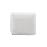 Arezza Stone White Contract-Grade Basketweave Chenille Ottoman by TOV Furniture at Eve Furniture