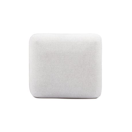 Arezza Stone White Contract-Grade Basketweave Chenille Ottoman by TOV Furniture at Eve Furniture