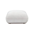 Arezza Stone White Contract-Grade Basketweave Chenille Ottoman by TOV Furniture at Eve Furniture