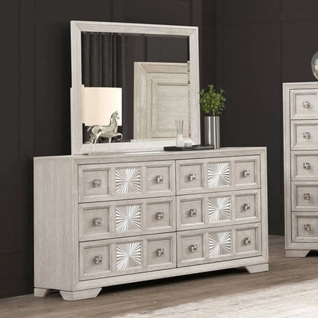 Argenthart Light Gray 4-Piece Queen Bedroom Set by Furniture of America at Eve Furniture