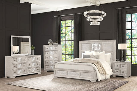 Argenthart Light Gray 5-Piece Queen Bedroom Set by Furniture of America at Eve Furniture
