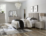 Argento Wave-Patterned Eastern King Bed in Misty Grey by Modus Furniture at Eve Furniture