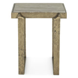 Argos 20" Side Table with Marble and Antique Brass by Home Trends & Design at Eve Furniture