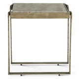 Argos 20" Side Table with Marble and Antique Brass by Home Trends & Design at Eve Furniture