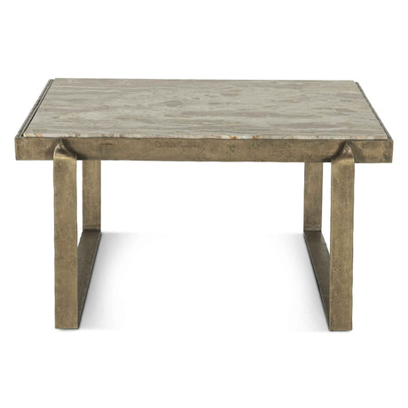 Argos 32" Coffee Table with Marble and Antique Brass by Home Trends & Design at Eve Furniture