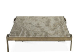 Argos 32" Coffee Table with Marble and Antique Brass by Home Trends & Design at Eve Furniture