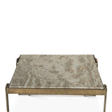 Argos 32" Coffee Table with Marble and Antique Brass by Home Trends & Design at Eve Furniture
