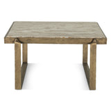 Argos 32" Coffee Table with Marble and Antique Brass by Home Trends & Design at Eve Furniture