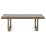 Argos 49" Large Coffee Table with Beige Marble Top and Antique Brass Base by Home Trends & Design at Eve Furniture