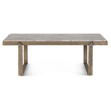 Argos 49" Large Coffee Table with Beige Marble Top and Antique Brass Base by Home Trends & Design at Eve Furniture