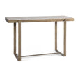 Argos 52" Console Table with Capri Beige Marble Top and Antique Brass Base by Home Trends & Design at Eve Furniture
