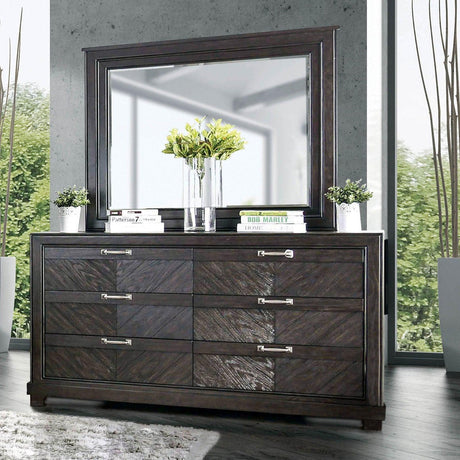 Argyros Espresso Mirror by Furniture of America at Eve Furniture