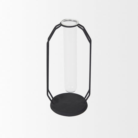 Aria 4.3L x 3.9W x 9.6H Metal and Glass Decorative Accent by Mercana at Eve Furniture