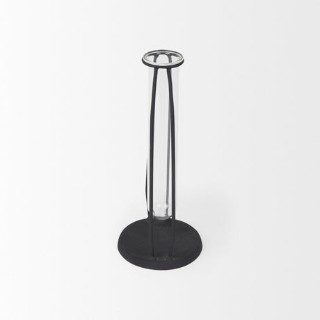 Aria 4.3L x 3.9W x 9.6H Metal and Glass Decorative Accent by Mercana at Eve Furniture