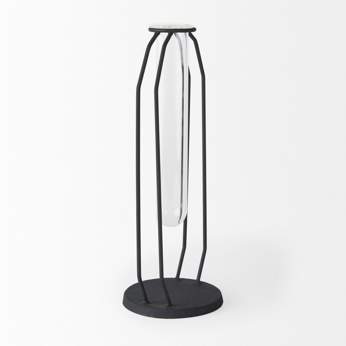 Aria 4.5L x 3.9W x 11.0H Metal and Glass Holder Object by Mercana at Eve Furniture