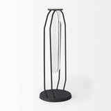 Aria 4.5L x 3.9W x 11.0H Metal and Glass Holder Object by Mercana at Eve Furniture