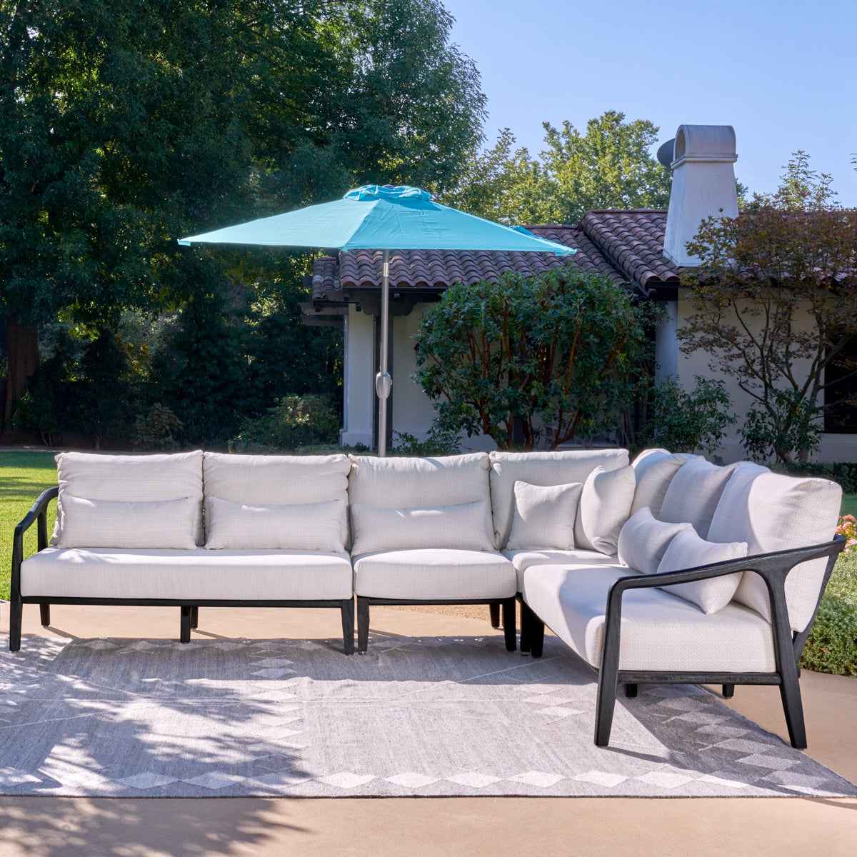 Aria Beige Outdoor 4pc Sectional by Classic Home at Eve Furniture