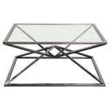 Aria Black Square Coffee Table by Diamond Sofa at Eve Furniture