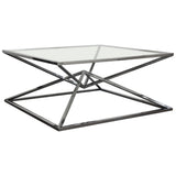 Aria Black Square Coffee Table by Diamond Sofa at Eve Furniture