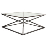 Aria Black Square Coffee Table by Diamond Sofa at Eve Furniture