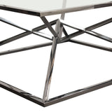 Aria Black Square Coffee Table by Diamond Sofa at Eve Furniture