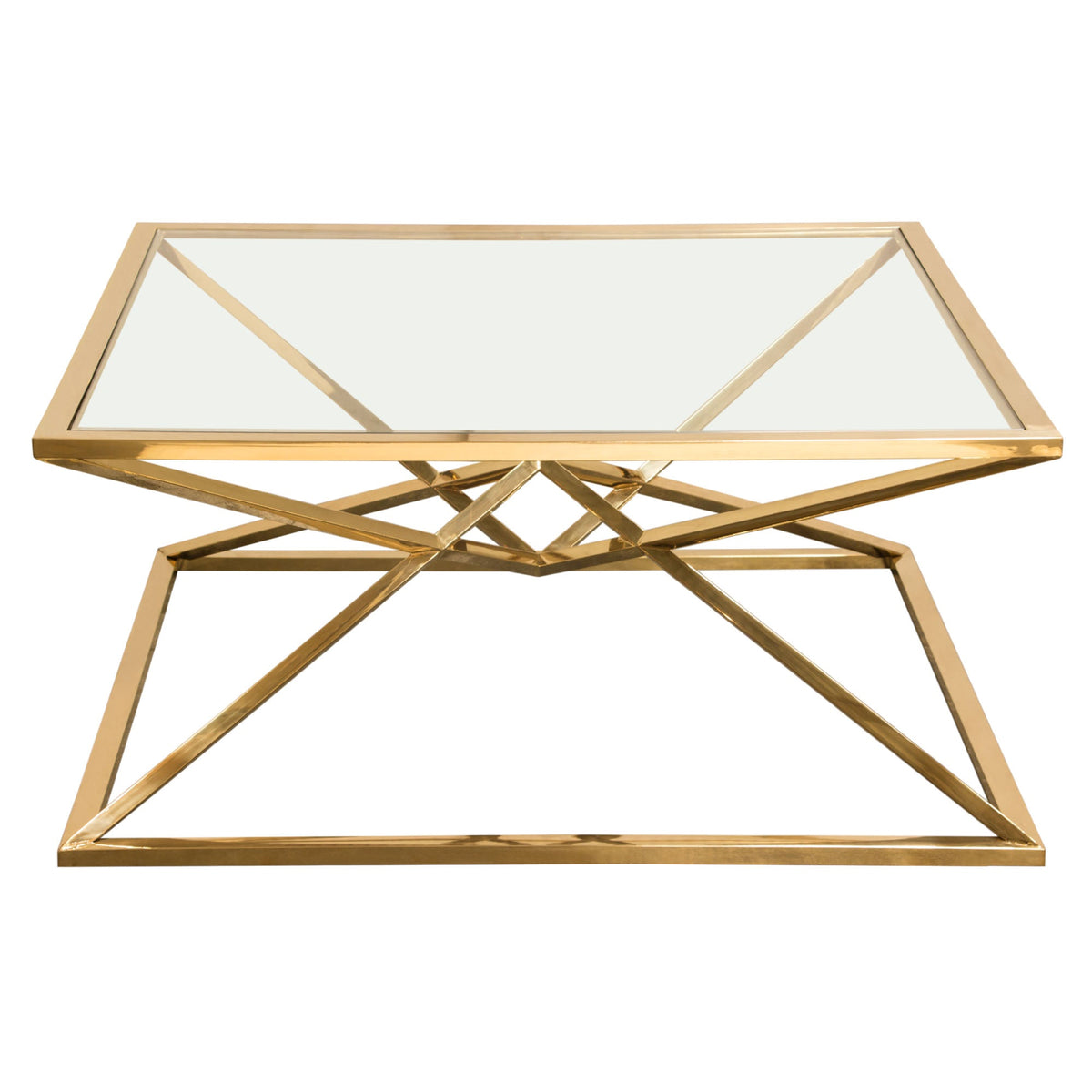 Aria Gold Square Coffee Table by Diamond Sofa at Eve Furniture