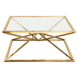 Aria Gold Square Coffee Table by Diamond Sofa at Eve Furniture