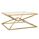 Aria Gold Square Coffee Table by Diamond Sofa at Eve Furniture