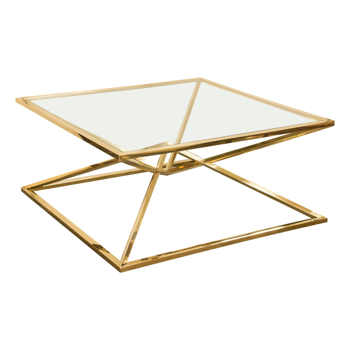 Aria Gold Square Coffee Table by Diamond Sofa at Eve Furniture