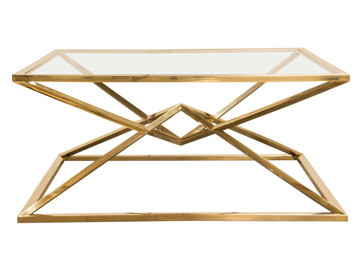 Aria Gold Square Coffee Table by Diamond Sofa at Eve Furniture